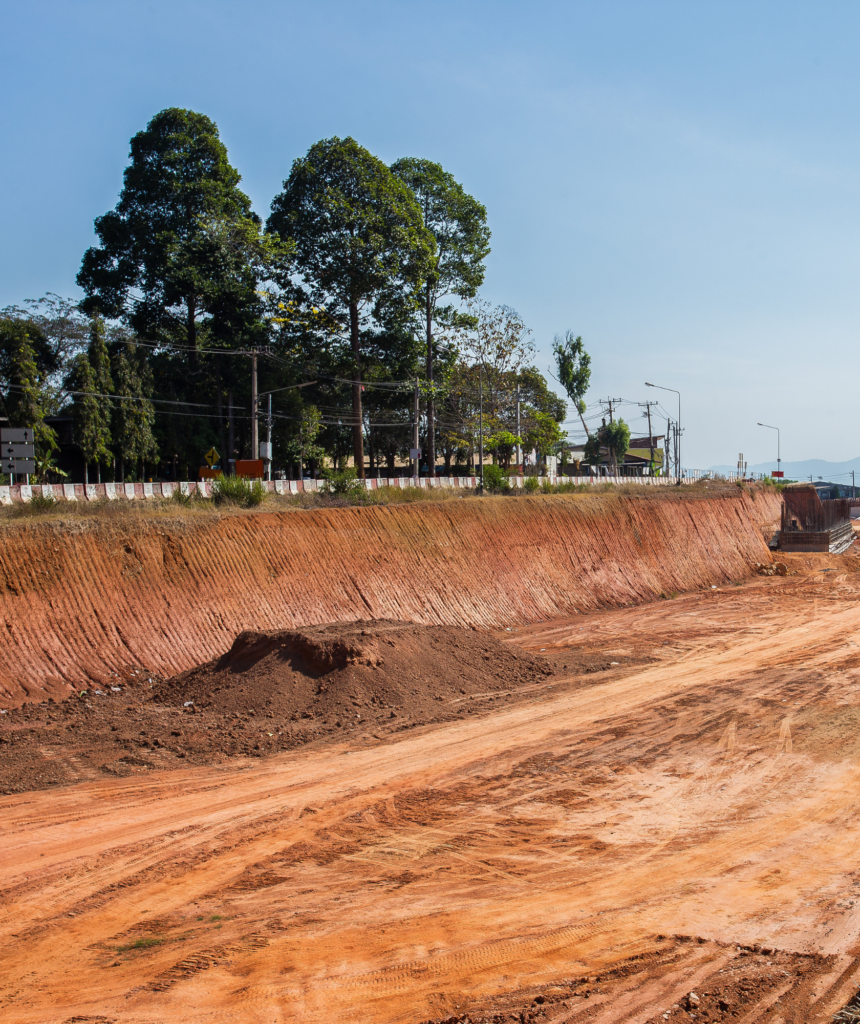 Large-Scale Land Grading Project for Construction